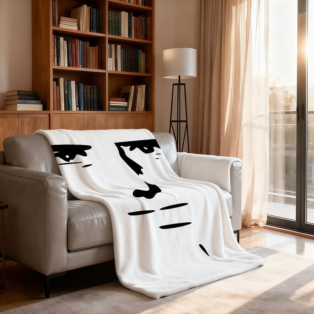 Meme Face Sigma Case boy Funny Blanket Soft Throw Blanket for Home Bedroom Bed Sofa Picnic Travel Office Rest Cover Blanket Gift