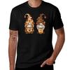 Cute Coffee Gnomes Funny Caffeine Gnome Tshirt Soft Stretch Short Sleeve Top