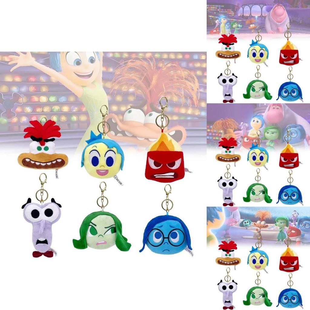 Adorable Inside Out 2 Plush Toys Premium Short Plush Material Cute Keychain Sizes
