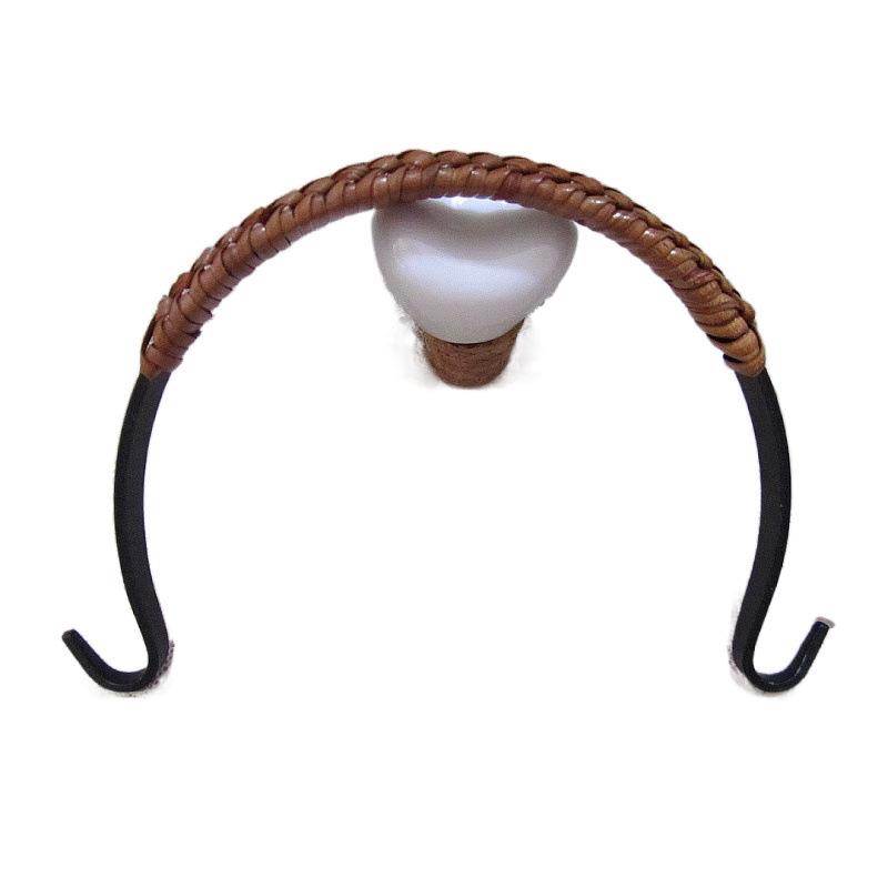 Black Pottery Teapot Handle: Rope-Wrapped, Anti-Scald, Wrought Iron, Korean Japanese Style