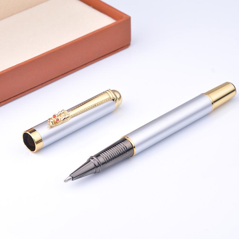 High-End Metal Signature Pens with Laser-Engraved Logo - Perfect as Insurance Gift Pens. серебряный