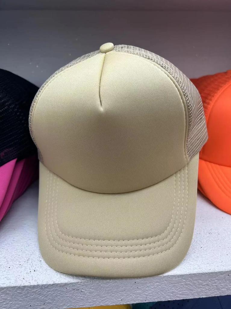Unisex Cheaper 5 Panel Trucker Hat For Adult Summer Net Baseball Cap Men Women For Him Her Blank Mesh Adjustable Sun Hat Visor