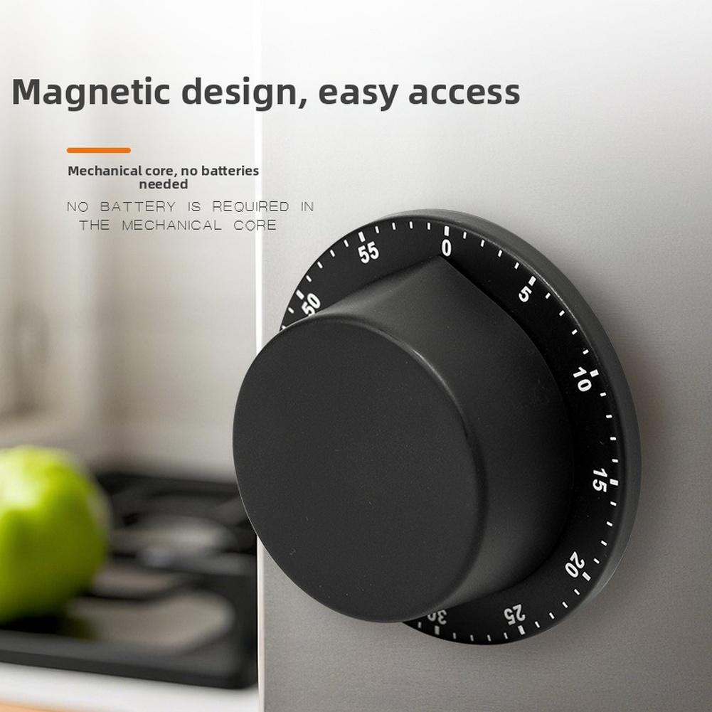 Loud Alarm Mechanical Kitchen Timer with Stainless Steel Base and Magnetic Suction for Cooking and Multi Purpose Use