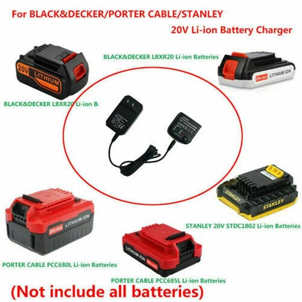 20V Lithium Battery Charger Max Output 500mA For Black and Decker Battery LBX20