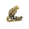 Retro Brass Parrot Catching Dragon Ornament Desktop Study Four Treasures Pen Holder Shelf Home Decoration Crafts Bird Figurines