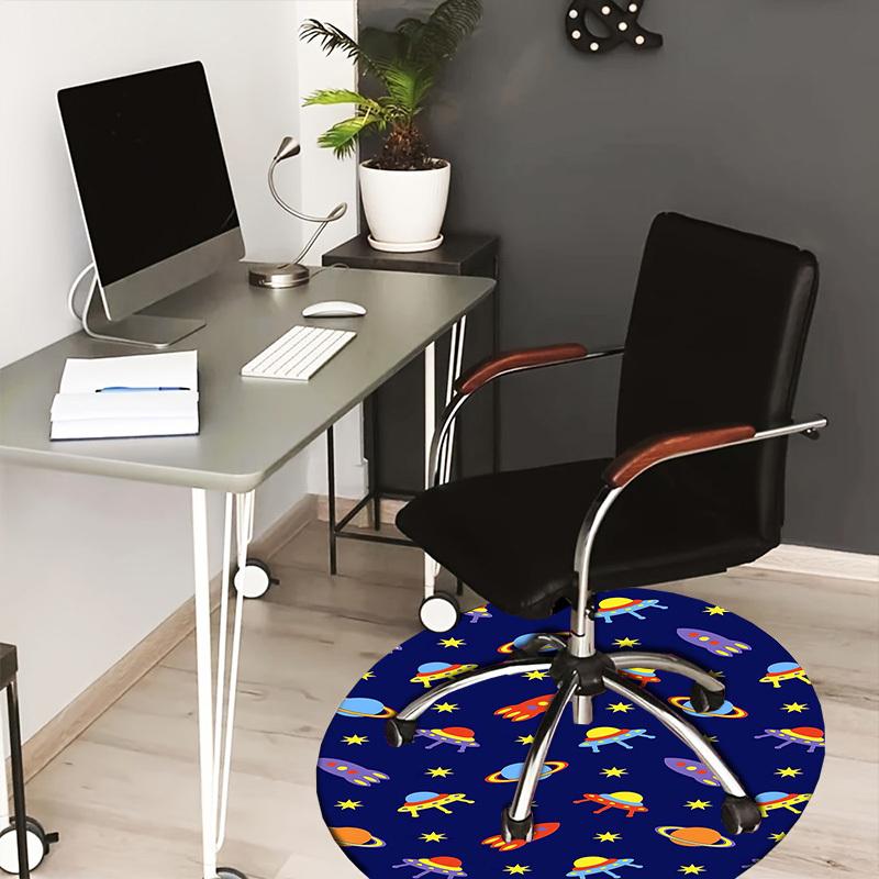 

1pc Office Carpet Chair Mats Space Theme Rug Perfect for Decorating Office Chairs, Living Rooms, Or Bedrooms 80cm