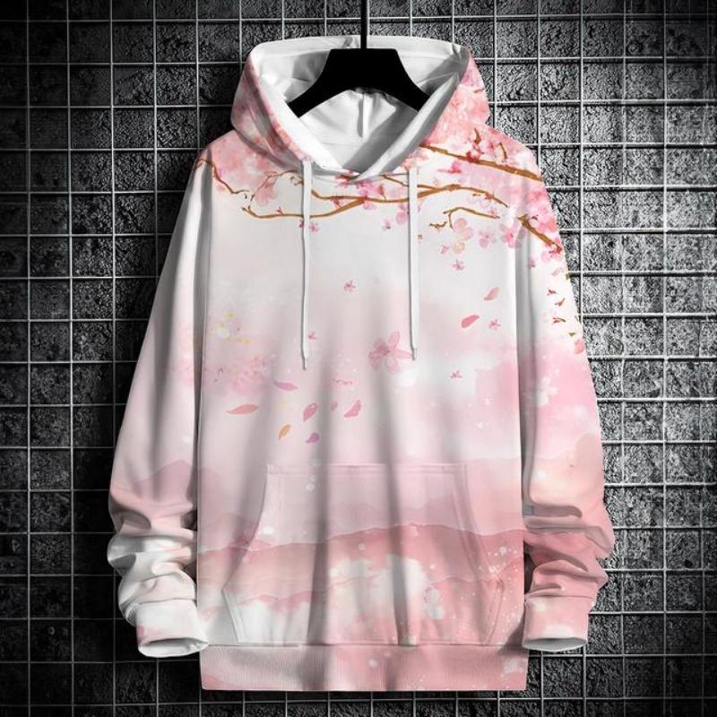 Herren 3D Hoodies Herbst Für Landschaft Tintenaufdruck Street Designer Langarm Locker Übergröße Pullover Herbstmode Herrenbekleidung
