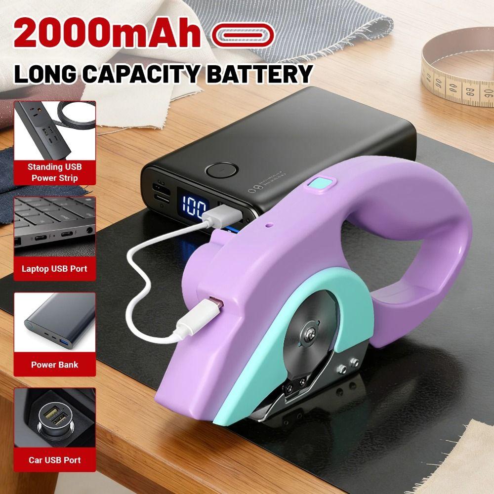 Precision Cutting Fabric Cutter Ergonomic Handle Cordless Rotary Shears  Cutting Cardboard