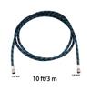SAGUD Airbrush Hose 10ft 3m Nylon Braided Air Hose 1/8"Size with Adapter on Both Ends 1/8"Male to 1/4"Female for Most Airbrush Kits