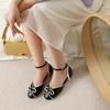 White Blue Women Sandals Low Heel Small Big Size 31 48