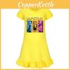 Kpop Demonenjager Meisje Korte Mouw Nachtkleding met Ruche Zoom voor Kinderkamer Comfort
