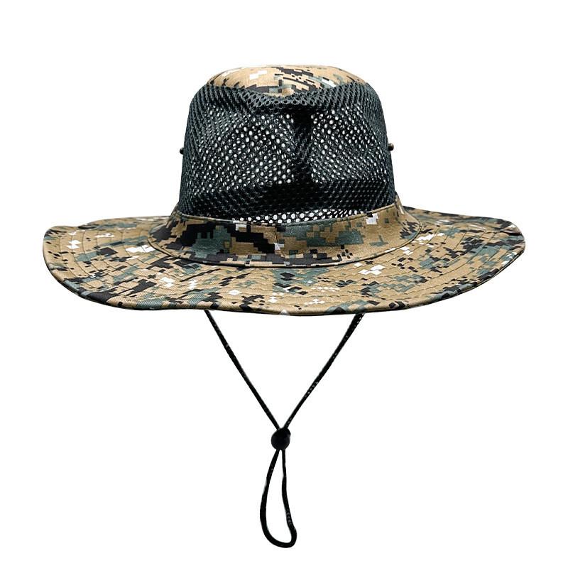 

Hat Sun Fisherman Protection Large Brim Mesh Cap Breathable Outdoor