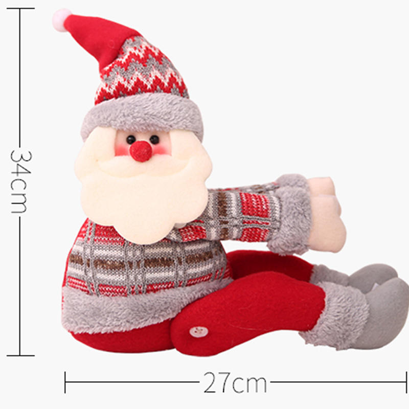 Christmas Santa Claus Tree Topper Ornament Creative Xmas Themed Curtain Tieback Holder Wine Bottle Party Decorations
