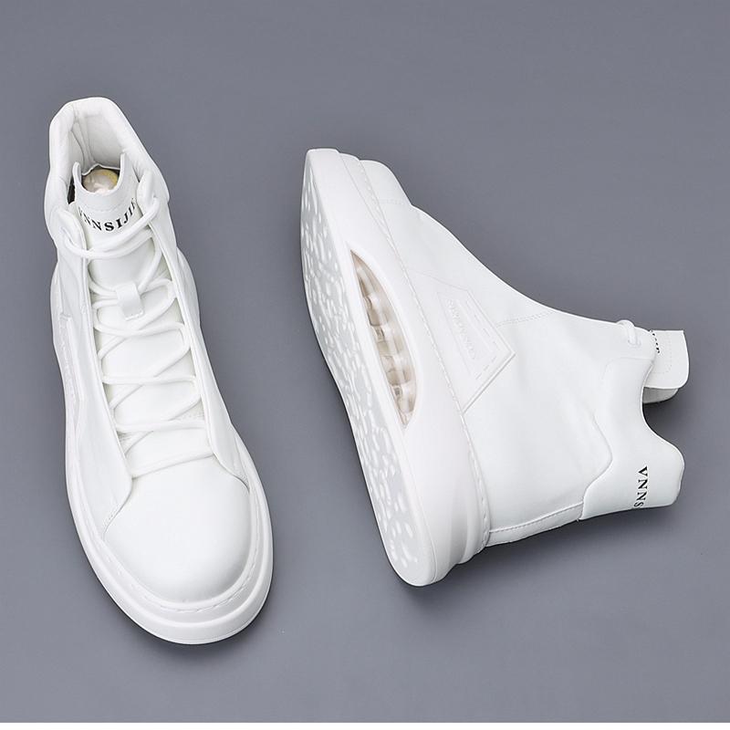 Fashion New Men's High Tops Thick Bottom Lace Up Air Cushion Shoes Male Causal Flats Moccasins Sports Walking Sneakers Zapatos Hombre