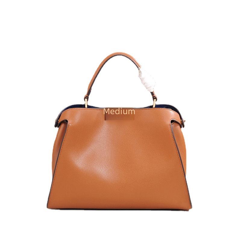 Borsa Reale da Donna in Vera Pelle 2024 con Fibbia Rotante, Design Grande Gatto, Borsa a Mano e a Spalla da Donna Versatile.