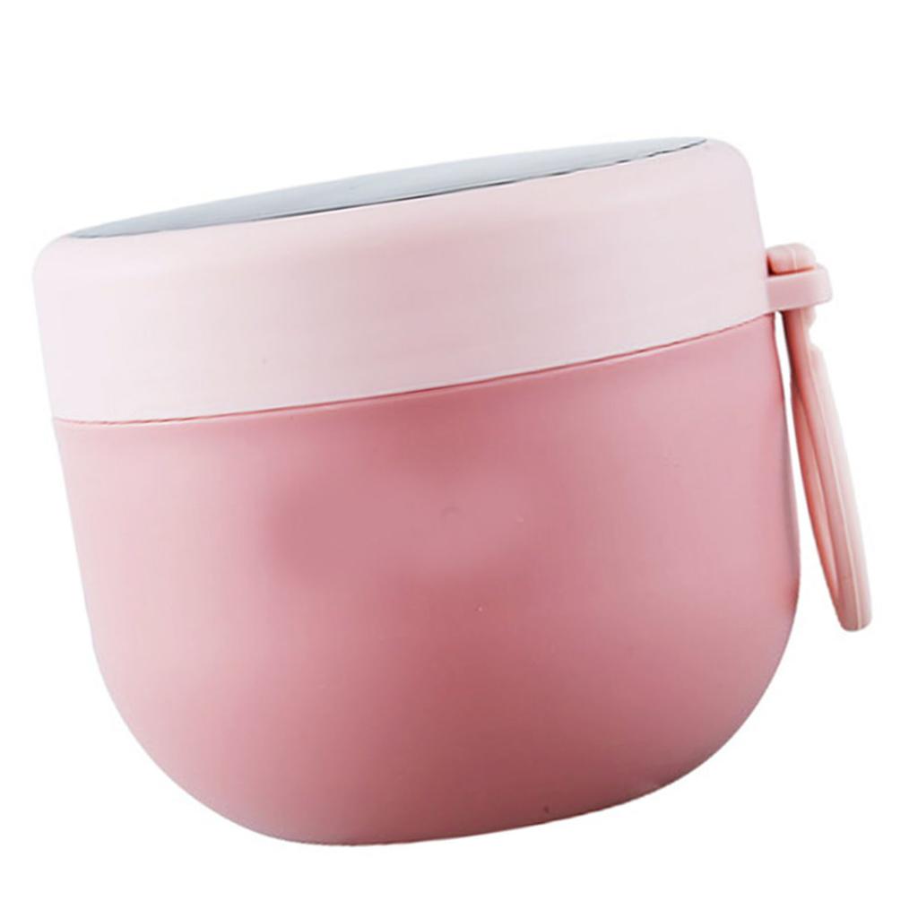 Insulated Breakfast Cup 304 Stainless Steel Lid Spoon Milk Soup Jar School Portable Congee Container