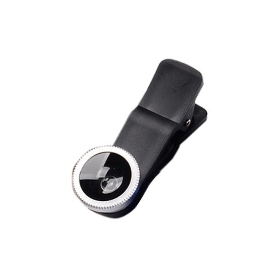 3 in 1 Smartphone Camera Clip Photography Macro Fisheye Lens Wide Angle Tool серебряный
