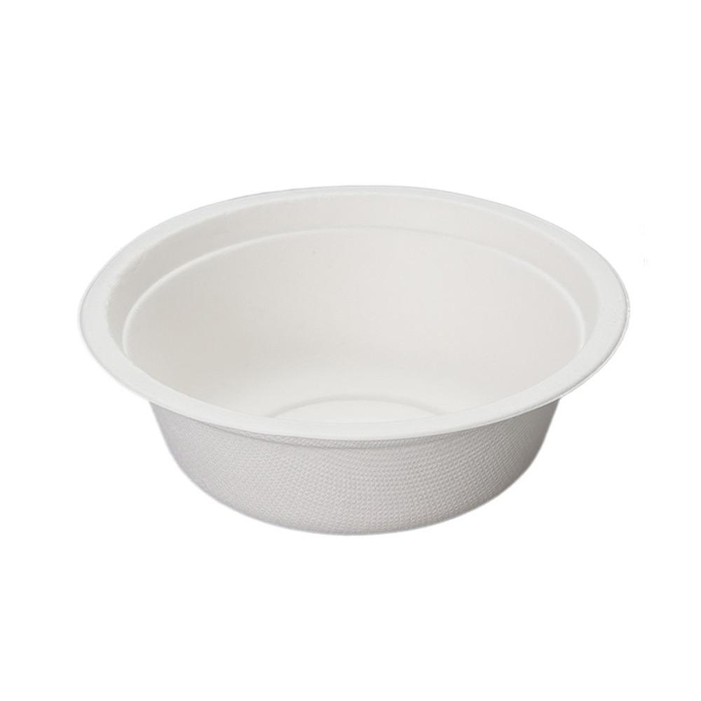 

50 шт. Утолщенная одноразовая бумажная миска Разлагаемая бумажная тарелка Экологичная миска для салата Пикник 350ML белый