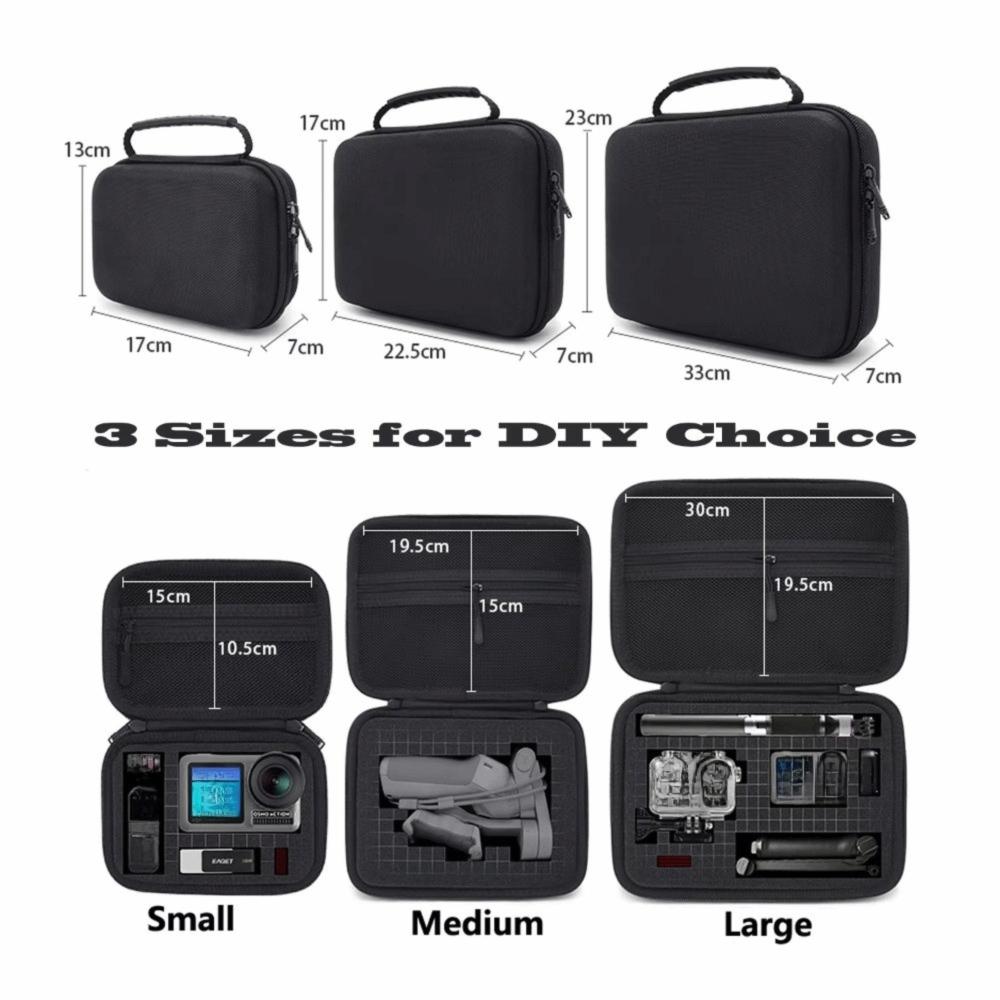 Shockproof Sports Camera Carrying Case Free Compartment Camera Accessories Bag  Travel