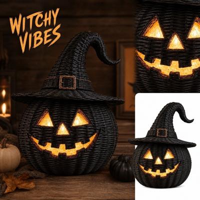 Halloween gewebte Kürbisdeko für festliches Zuhause