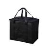 Large Capacity Double Zipper Insulated Picnic Ice Pack Bag – Black Non-woven Fabric
