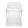 Transparent Under Sink Organizer 2 Tier CD Holder Stand Pull Out Storage Shelf  Under Sink Area