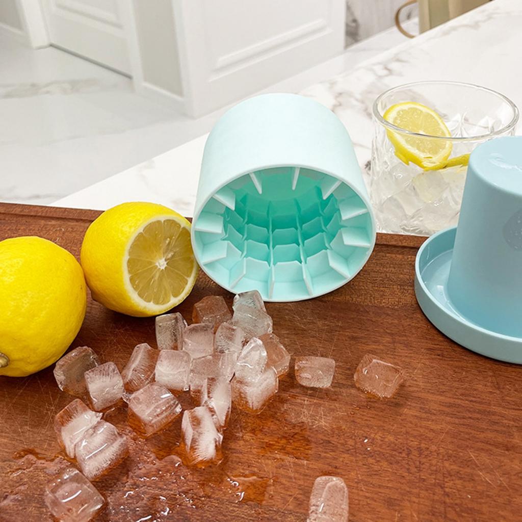 Silicone Ice Cube Mold, Cylinder 3D Ice Cubes Maker with 60 Ice Cubes