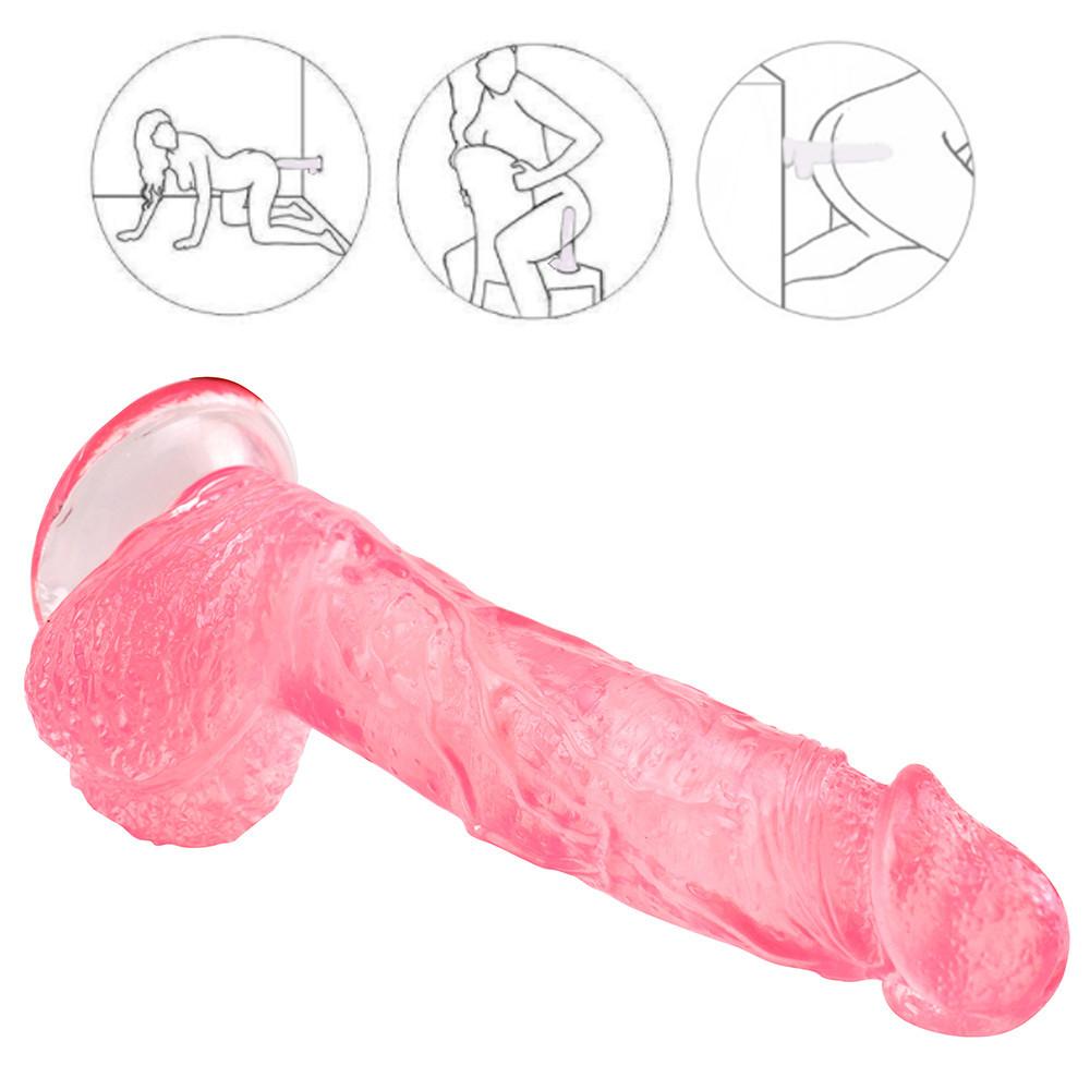 Pink Dildo Anal Masturbator Fun Convenient G-spot Masturbation Excellent Flexibility Female G-spot Masturbator Dildo for Lesbian