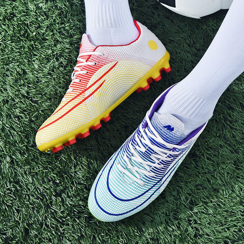 Foreign trade low-top football shoes men's and women's AG long nails TF broken nails artificial grass training shoes for primary and secondary school