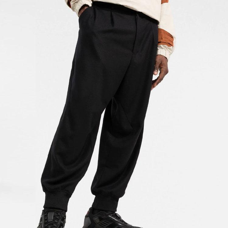 Y-3 FW21 Solid Color Casual Tapered Pants Men Pants Black HB3428