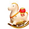 Rocking Horse Figurine Year Decoration Sculpture for Holiday Office Shelf Home