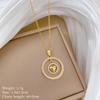 Multi-Element Style Copper Micro-Inlaid Necklace Combination Female Real Gold Electroplated Exquisite Collarbone Chain