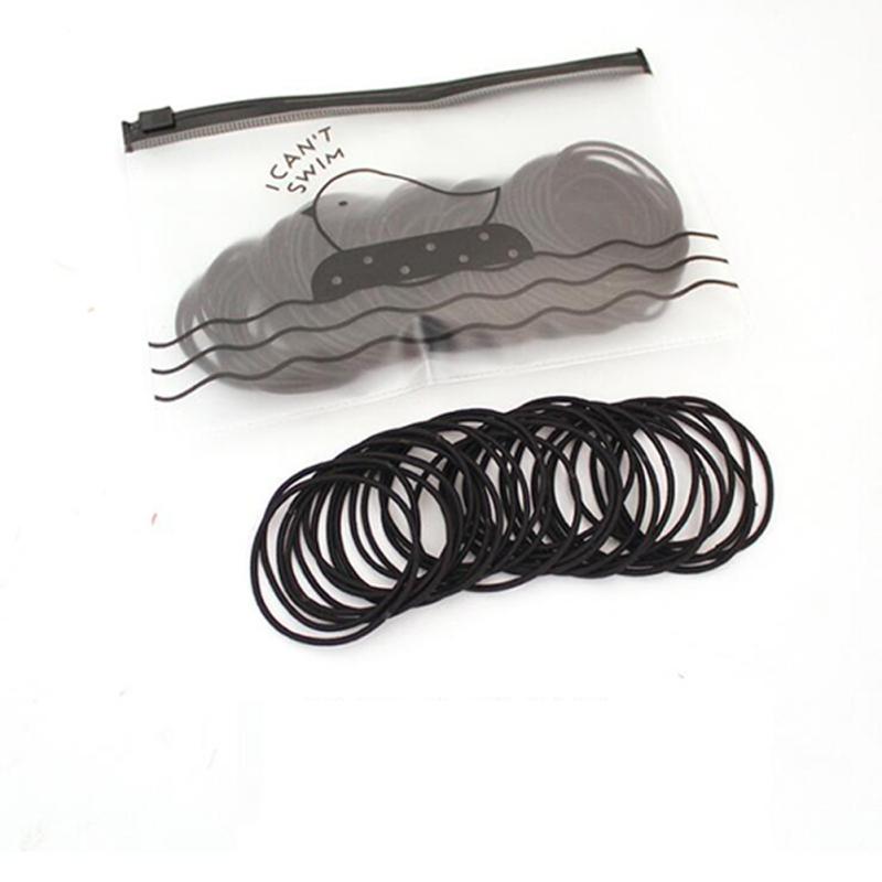 100 Stück/Beutel Kopfseil Bunt Dünn Nahtlos Haargummi Elastisches Gummiband Haaraccessoire