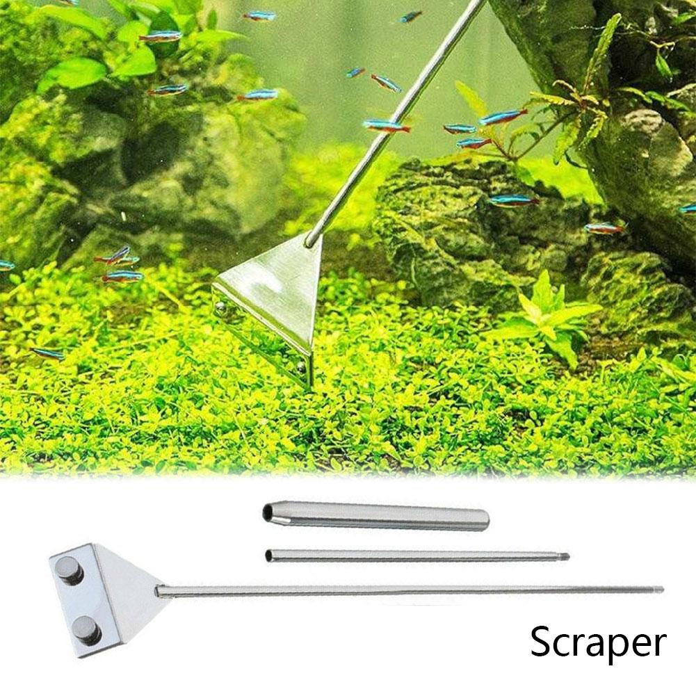 Aquarium Accessories Hard Stainless Steel Aquarium Tool Scissor Tweezers Plants Wave Scissors Fish Tank Shovels Cleaner Supplies