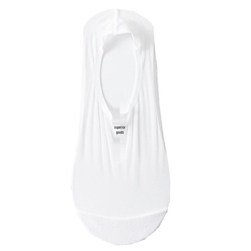 Women's Plus Size Low-Cut Invisible Socks - Ice Silk, Anti-Slip, Thin Cotton Sole, Spring/Summer