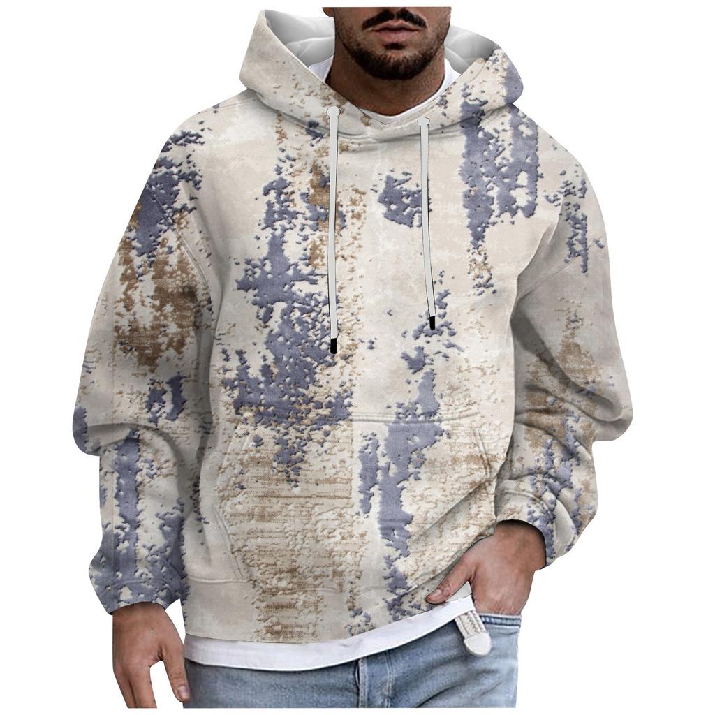 Palton cald de pluș cu imprimeu pentru bărbați Pulover din lână Palton casual Pulover de buzunar Palton de toamnă și iarnă