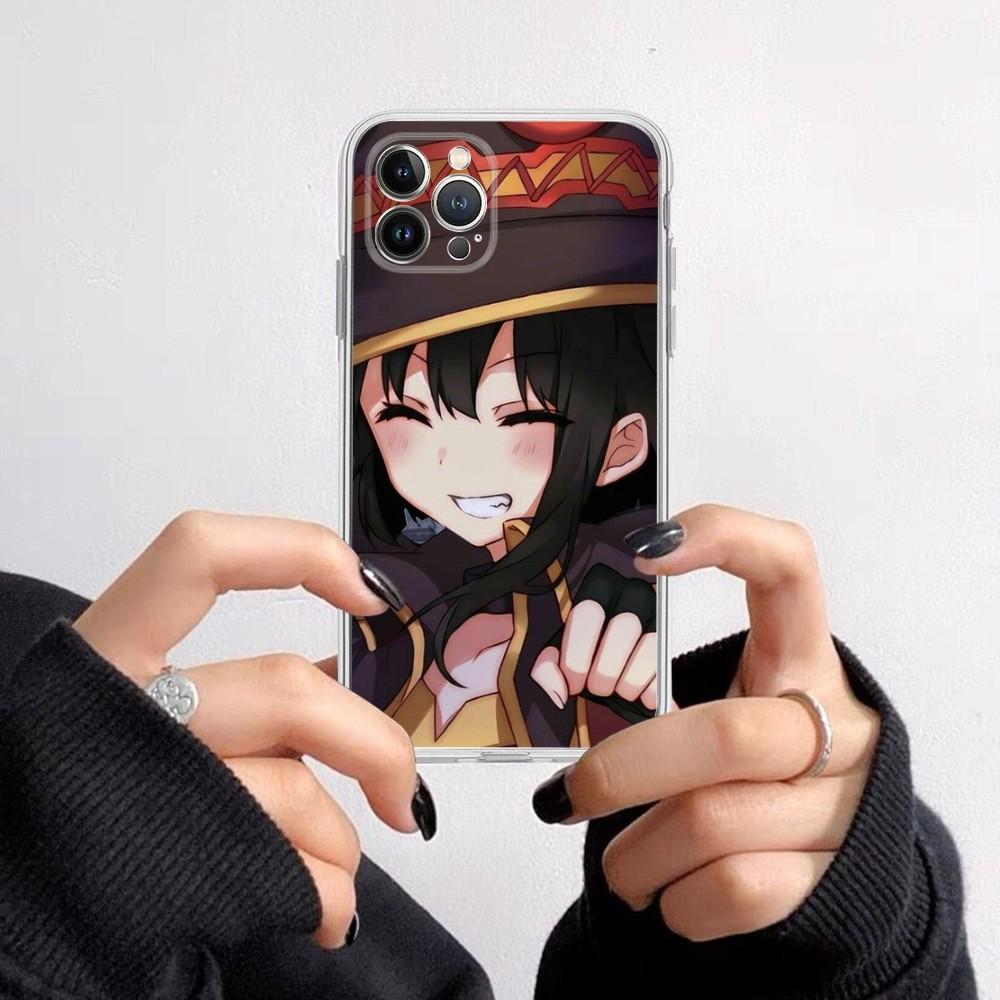 Megumin Phone Case for iPhone 16 15 8 7 6 6S Plus X SE XR XS 14 11 12 13 Mini Pro Max Mobile Case