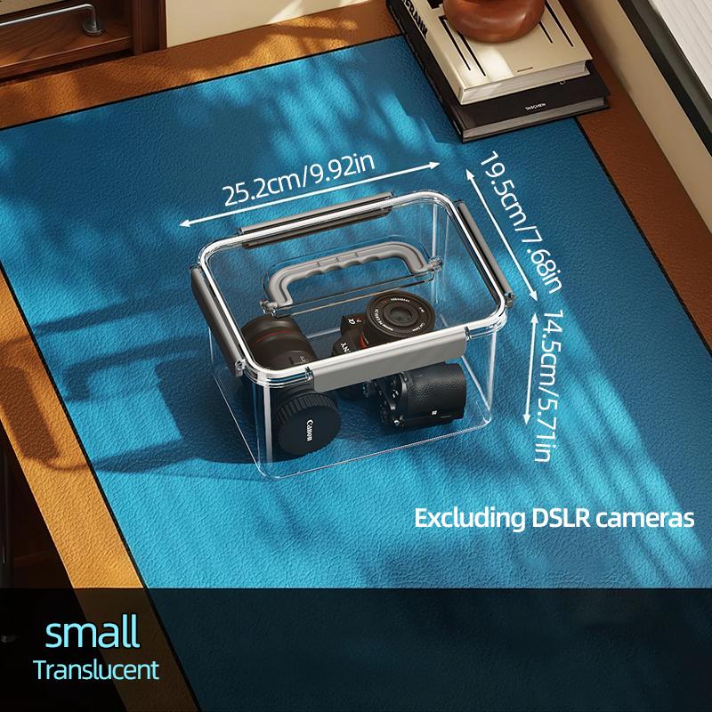 

Transparent Handheld Multi-Functional Camera Storage Box Moisture-Proof Shockproof Various Sizes Available Transparent 1