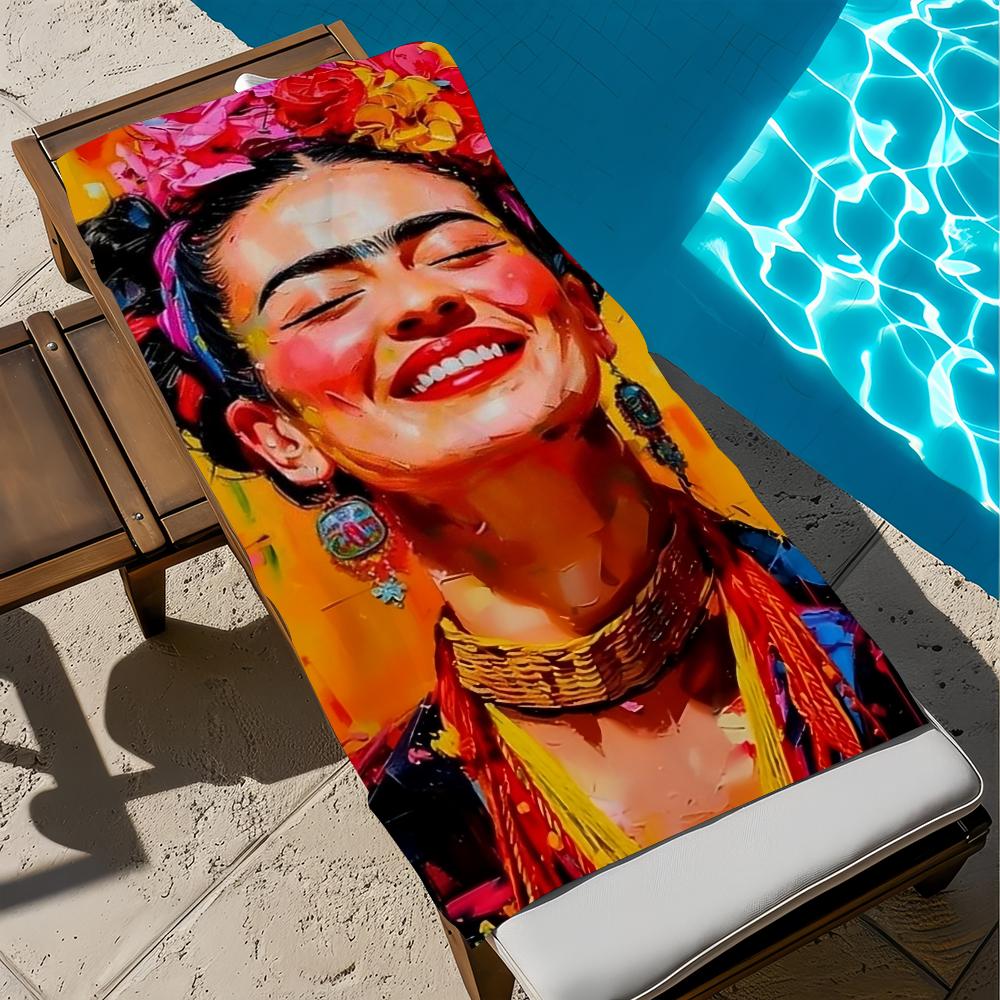 F-frida Art Towel Beach Quick Dry Soft Pool K-kahlo-o Towels Gift for Travel Gym Shower Camping Sports