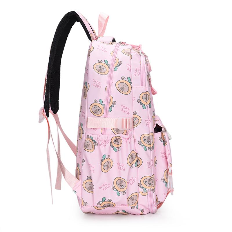 Cartoon Print Student Schoolbag Women's Lightweight Large Capacity Backpack