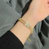 Hip Hop 18K Gold Plated Copper Butterfly Cuban Chain Bracelet with Zircon Stones for Unisex Fashion Jewelry