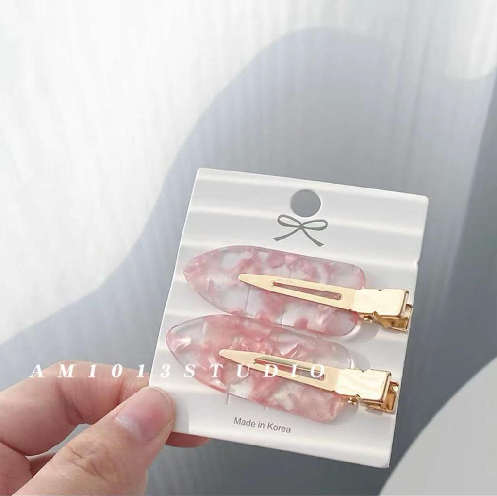 Acetate Hair Clips for Women - No Trace Side Bangs Makeup Duckbill Clips