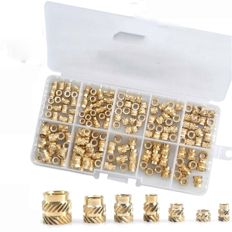 Metal Nut set Brass Threaded Insert Nut set Essential Fasteners Heat Resistant Nut set Gift for Engineers & Hobbyists