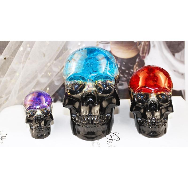 1 Stück flexible, klare Silikon-Totenkopf-Formen, Silikonformen für Harz, Ton, Kerzenwachs, Halloween, Heimdekoration