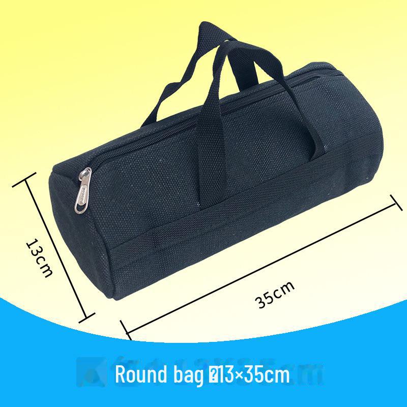 Large Capacity Wear-Resistant Canvas Tool Bag for Electricians and Woodworkers with Multi-Function Storage