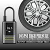 Compresor de aer portabil, 150PSI Pompă de umflat anvelope auto fără fir 4000mAh Pompă de aer reîncărcabilă cu oprire automată, 4 moduri de umflare, Ecran LCD