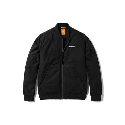 Veste d'extérieur décontractée couleur unie résistante à l'eau légère en coton de vol pour hommes vestes Noir A6Q2D-001