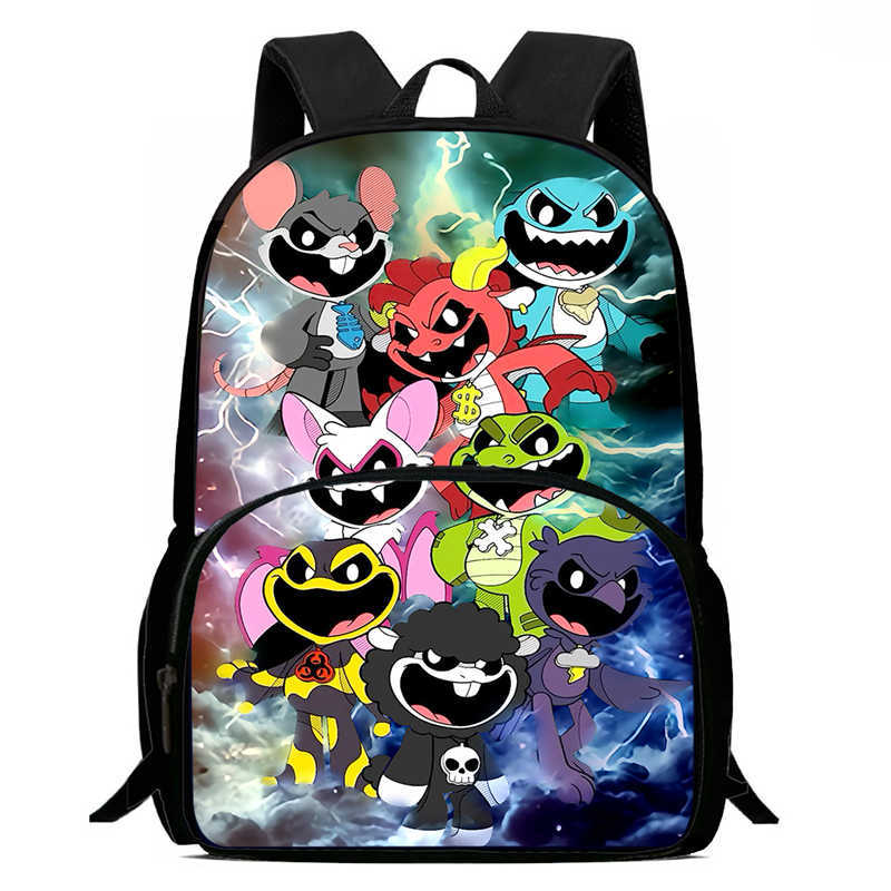 Lachende Crittersnig Htmare Peripherie Anime Rucksack Herren- Und Damen-Schultaschen