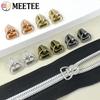 10/20/30Pcs Meetee 5# Zipper Slider for Nylon Zips D Ring Zip Puller Clothes Bag Zippers Head Repair Kit DIY Sewing Accessories