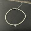 Simple Temperament White Natural Shell Heart Shape Rice Beads Beaded Bracelets Anklets for Women Charm Jewelry Accessories Gifts